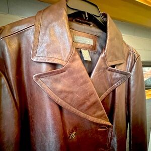 Men’s Banana Republic Leather Pea Coat